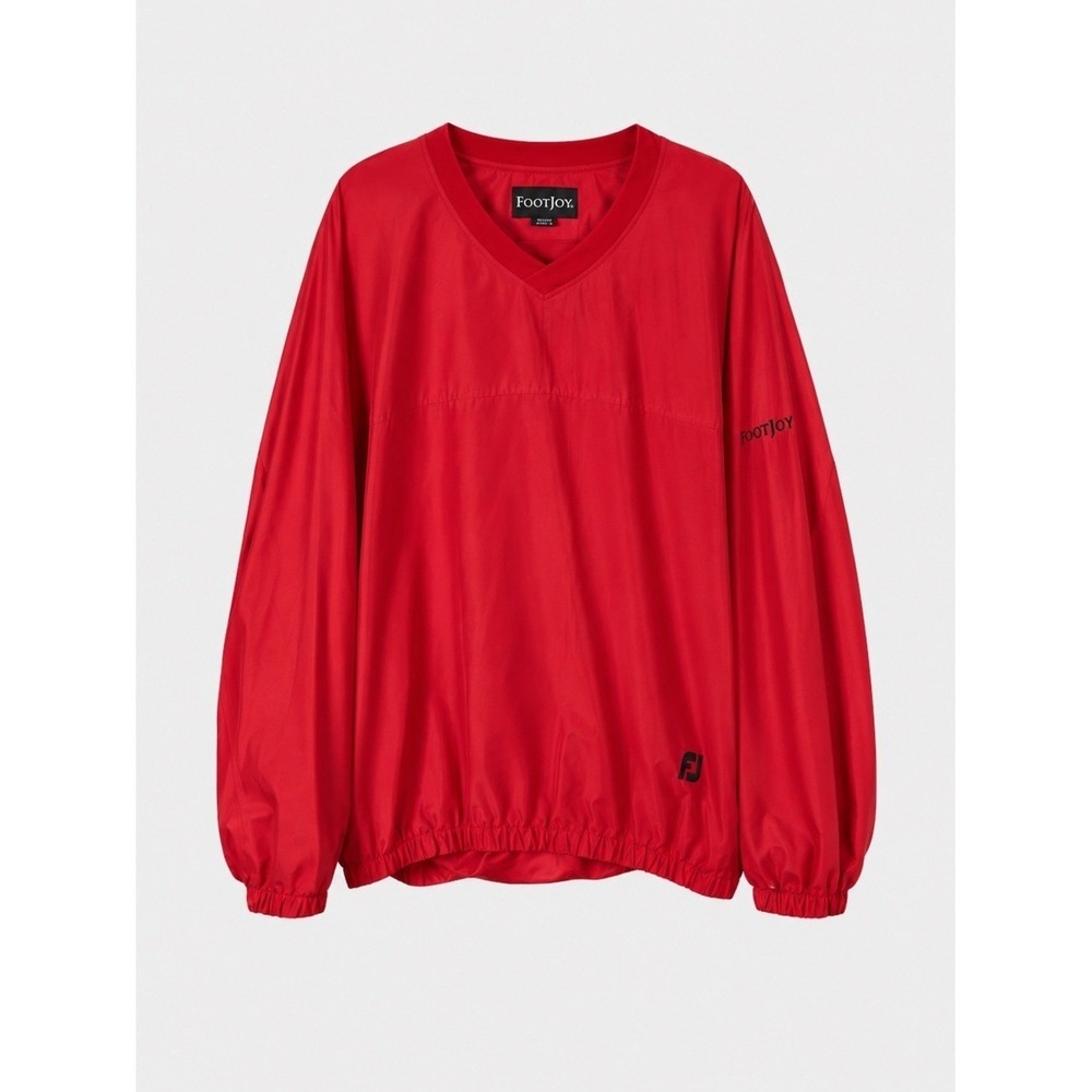 FootJoy Pullover Golf Windbreaker Large Long Sleeve Lightweight Red Performance